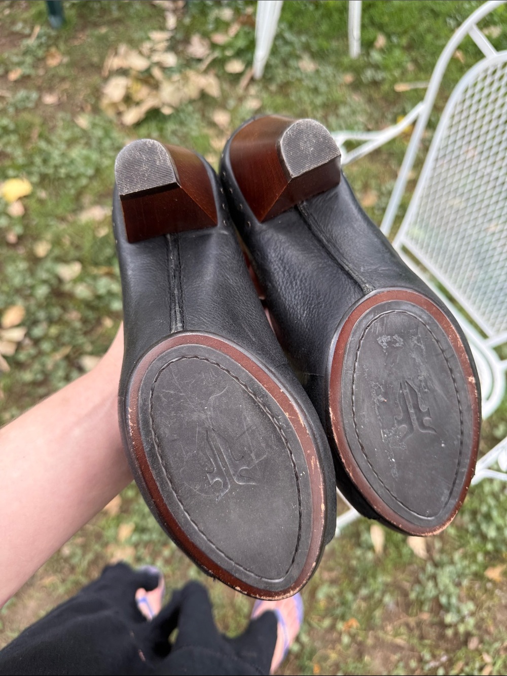 Frye leather sandals heels coral crisscross - Picture 4 of 4